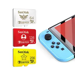 کارت حافظه microSDXC سن دیسک مدل Nintendo Switch کلاس I استاندارد UHS-I سرعت 100MBps ظرفیت 256 گیگابایت