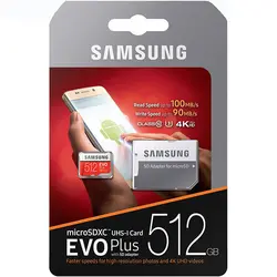 کارت حافظه microSDHC سامسونگ مدل Evo Plus کلاس 10 ظرفیت 512گیگابایت