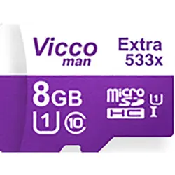 کارت حافظه microSDHC ویکومن مدل 533X کلاس 10سرعت ظرفیت 8 گیگ