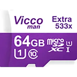 کارت حافظه microSDHC ویکومن مدل 533X کلاس 10سرعت ظرفیت 64 گیگ