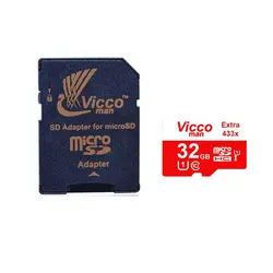 ویکومن مدل Extra 433X ظرفیت 32گیگ کلاس 10 همراه با آداپتور ..سرعت 65MBps
