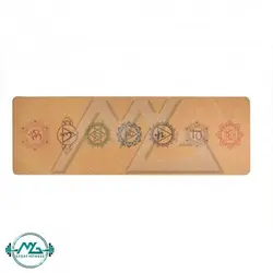 یوگا مت چوب پنبه ای هفت چاکرا ضخامت 5 - فروشگاه لوازم ورزشی ام جی اسپرت فیتنس