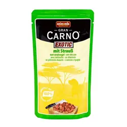 غذای سگ سری گرن کارنو اگزوتیک با طعم گوشت شترمرغ 125گرمی - پت شاپ آنلاین میگ میگ پت