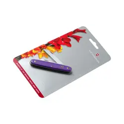 چاقوی باغبانی گل آرایی و  قلمتراش خوشنویسی ویکتورینوکس سوئیس بنفش