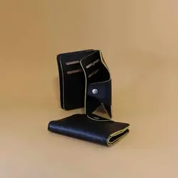 کیف مدارک دکمه دار چرم