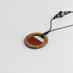 گردنبند چوب گردو و رز وود