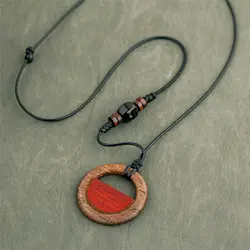 گردنبند چوب گردو و رز وود