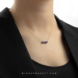 گردنبند طلا (آمیتیست) - مایند آپ مارکت