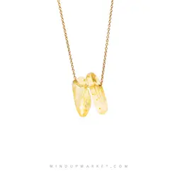 گردنبند طلا (سیترین) - مایند آپ مارکت