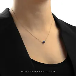 گردنبند طلا (لاجورد) - مایند آپ مارکت