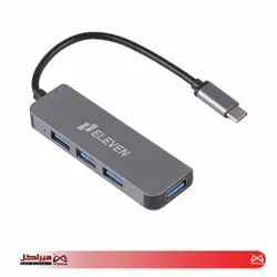 هاب 4 پورت USB 2.0 پورت ایلون مدل TYPE-C H801 - کامپیوتر میراکل