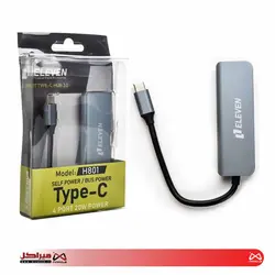 هاب 4 پورت USB 2.0 پورت ایلون مدل TYPE-C H801 - کامپیوتر میراکل