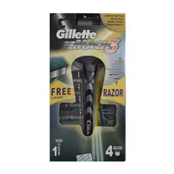 خودتراش ژیلت مدل mach3 به همراه  تیغ یدک بسته 4 عددی