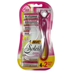 خود تراش بیک مدل Soleil easy به همراه تیغ یدک بسته 6 عددی