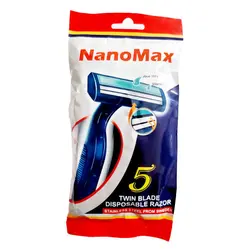 خود تراش نانومکس مدل بلو کامفورت بسته 5 عددی