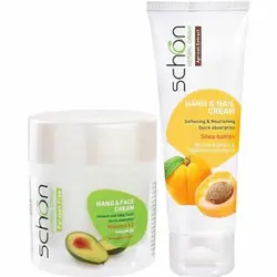 کرم مرطوب کننده شون مدل آووکادو حجم 150 میلی لیتر به همراه کرم مرطوب کننده مدل زردالو حجم 75 میلی لیتر