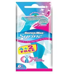 خود تراش سوپر مکس مدل  Syrine بسته 6 عددی