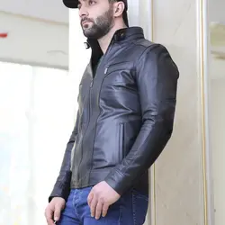 کاپشن چرم مردانه کد 11401