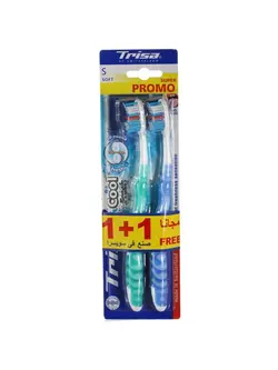 مسواک دو عددی تریزا مدل cool and fresh با برس نرم