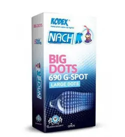 کاندوم 10 عددی خاردار مدل بیگ داتس ناچ کدکس