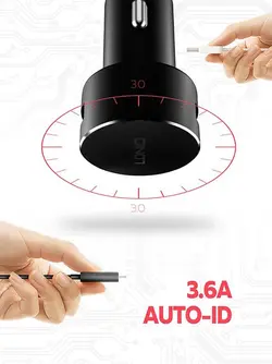 شارژر فندکی سریع دو پورت الدینیو LDNIO 2 Dual USB Auto ID Car Charger | C308