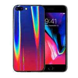 قاب لیزری آیفون Baseus Glass Laser Gradient Aurora Cover iphone 7 Plus | 8 Plus