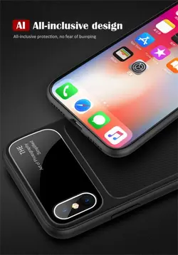 قاب محافظ سیلیکونی گوشی اپل Bakeey silicone Lens glass Case | iphone x