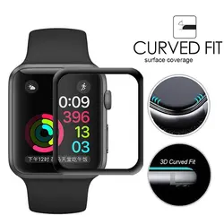 محافظ شیشه ای نمایشگر اپل واچ 4D Curved Tempered Glass Apple Watch 38mm