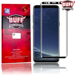 محافظ صفحه نمایش رنگی نانو تمام چسب سامسونگ BUFF Nano full cover glass | S9 Plus