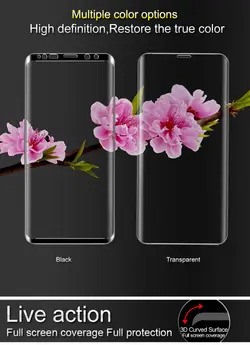 محافظ صفحه نمایش رنگی نانو تمام چسب سامسونگ BUFF Nano full cover glass | S9 Plus