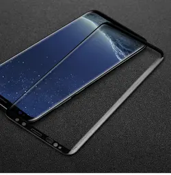 محافظ صفحه نمایش رنگی نانو تمام چسب سامسونگ BUFF Nano full cover glass | S9 Plus