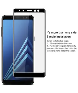 محافظ صفحه نمایش شیشه ای با پوشش منحنی 3D full glass | A8 Plus 2018