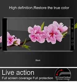 محافظ صفحه نمایش شیشه ای با پوشش منحنی 3D full glass | A8 Plus 2018