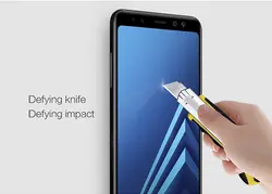 محافظ صفحه نمایش شیشه ای با پوشش منحنی 3D full glass | A8 Plus 2018