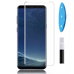 محافظ صفحه یو وی سامسونگ 3D Curved Full Glue UV Liquid Glass | Galaxy S8 Plus
