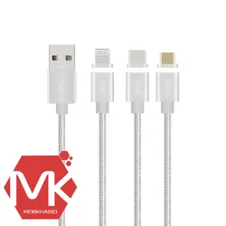 کابل شارژ و انتقال دیتا Budi M8J177T Type-C Magnetic Cable