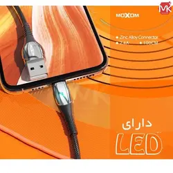 کابل فست شارژ و دیتا تایپ سی موکسوم MOXOM MX-CB58 Type-C Cable