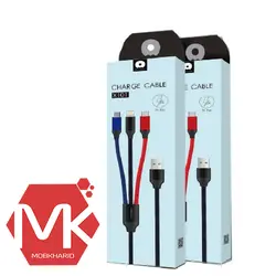 کابل شارژ و دیتا WUW X101 Charge & Data 3 in 1 Cable