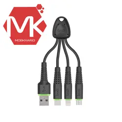 کابل شارژ و دیتا سه کاره BUDI 150K Charging Cable