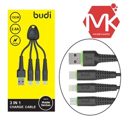 کابل شارژ و دیتا سه کاره BUDI 150K Charging Cable