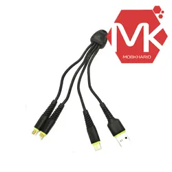 کابل شارژ و دیتا سه کاره BUDI 150K Charging Cable