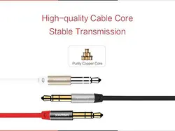کابل انتقال صدا 1.5 متری ریمکس Remax 3.5mm TPE & Copper Core Audio AUX Cable | RM-L100