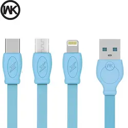 کابل سریع شارژ و دیتا دبلیو کی WK Design 1M Data Charger Fast cable | WDC-023