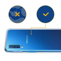 قاب محافظ ژله ای پشت طلقی سامسونگ Crystal Clear Case Galaxy A7 2018 | A750
