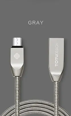 کابل شارژ و دیتا تُتو Totu Micro USB Transform & Rapid Charge Cable | ZINC ALLOY 2.4A