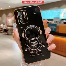 قاب اصلی فضانورد Plating Astronaut Sticker Case | Poco X3 GT