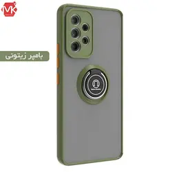 قاب محافظ سامسونگ Transparent Rubber Matte Ring Case | Galaxy A53 5G