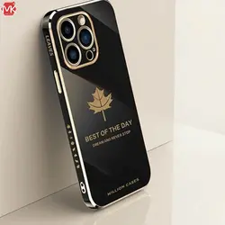 قاب محافظ آیفون Maple Leaf Plating Case | iphone 13 Pro Max