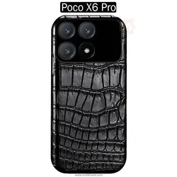 قاب محافظ شیائومی Crocodile Pattern Leather Case | Poco X6 Pro