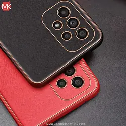 قاب محافظ سامسونگ Leather Gold Plated Cover | Galaxy A53 5G
